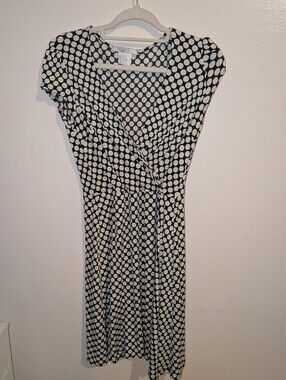 Polka Dot Dress in Black & White Size L